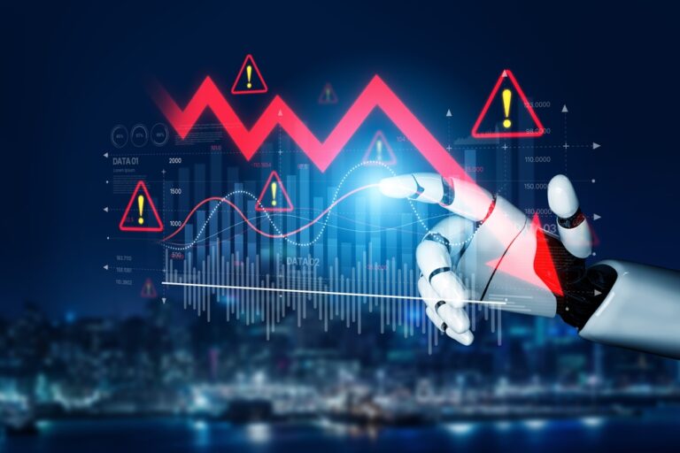 Ai,Visualizes,Economic,Caution,With,Smart,Graphs,,Alert,Icons,,And