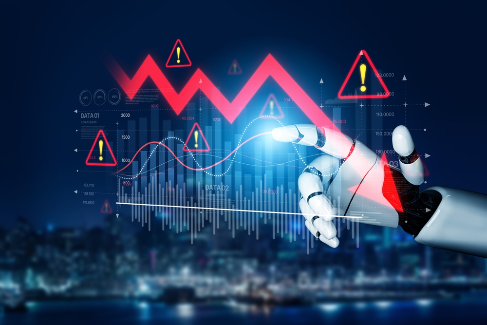 Ai,Visualizes,Economic,Caution,With,Smart,Graphs,,Alert,Icons,,And