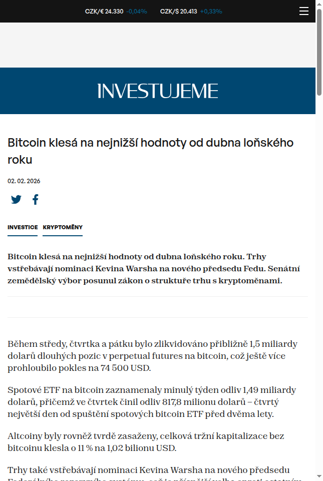 bitcoin-klesa-na-nejnizsi-hodnoty-od-dubna-lonskeho-roku
