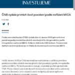 cnb-vydala-prvnich-sest-povoleni-podle-narizeni-mica