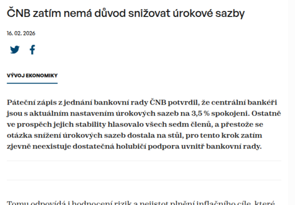 cnb-zatim-nema-duvod-snizovat-urokove-sazby