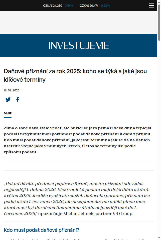danove-priznani-za-rok-2025-koho-se-tyka-a-jake-jsou-klicove-terminy