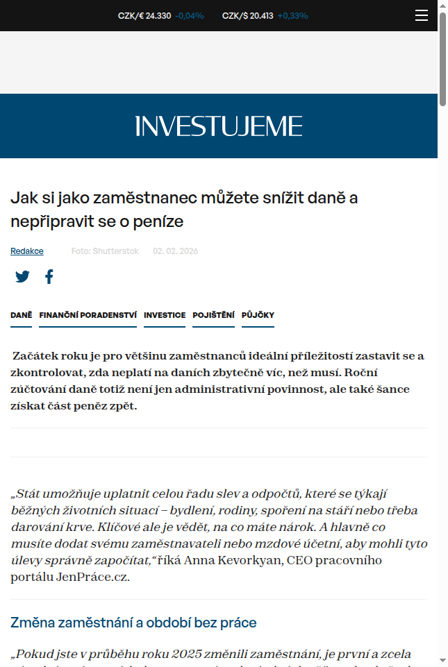 jak-si-jako-zamestnanec-muzete-snizit-dane-a-nepripravit-se-o-penize