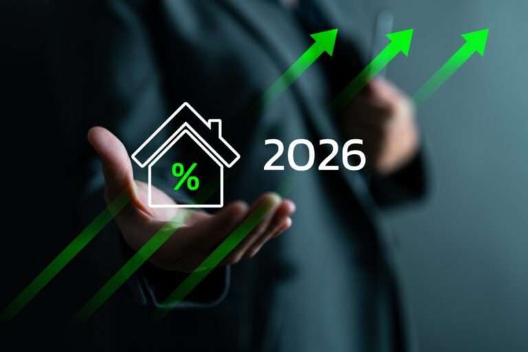 Real,Estate,Investment,And,Interest,Rate,Growth,Concept,2026.,Businessman