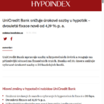 unicredit-bank-snizuje-urokove-sazby-u-hypotek-dvouleta-fixace-nove-od-4-19-p-a