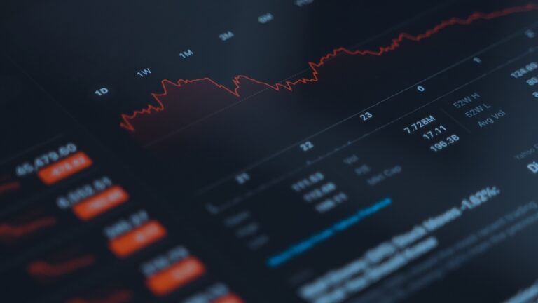 Stock,Market,Screen,Showing,Price,Drop,Graph.