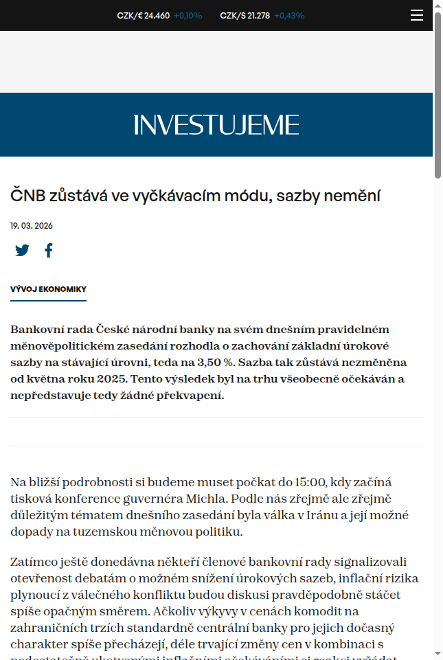 cnb-zustava-ve-vyckavacim-modu-sazby-nemeni