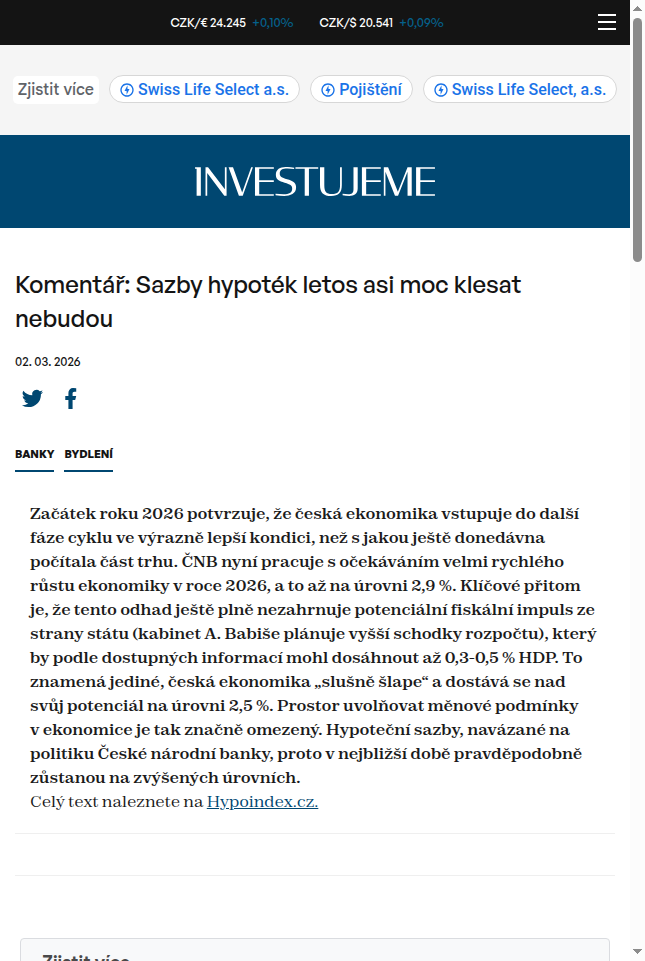 komentar-sazby-hypotek-letos-asi-moc-klesat-nebudou