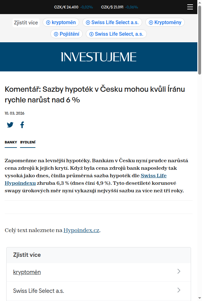 komentar-sazby-hypotek-v-cesku-mohou-kvuli-iranu-rychle-narust-nad-6