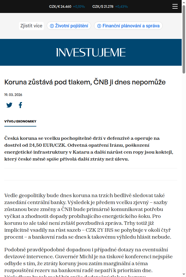 koruna-zustava-pod-tlakem-cnb-ji-dnes-nepomuze