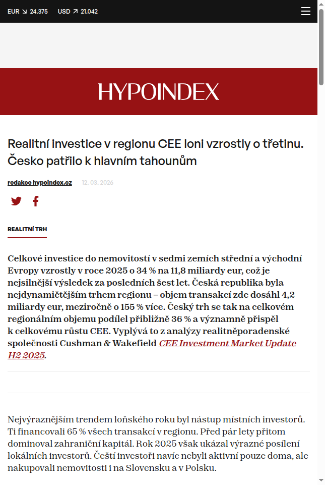 realitni-investice-v-regionu-cee-loni-vzrostly-o-tretinu-cesko-patrilo-k-hlavnim-tahounum