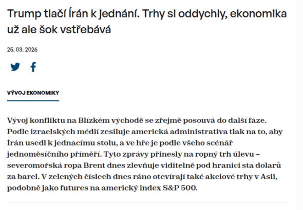 trump-tlaci-iran-k-jednani-trhy-si-oddychly-ekonomika-uz-ale-sok-vstrebava