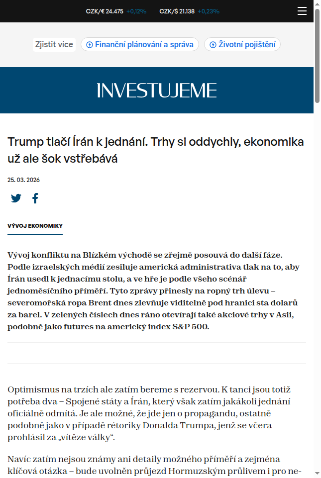 trump-tlaci-iran-k-jednani-trhy-si-oddychly-ekonomika-uz-ale-sok-vstrebava