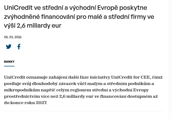 unicredit-ve-stredni-a-vychodni-evrope-poskytne-zvyhodnene-financovani-pro-male-a-stredni-firmy-ve-vysi-2-6-miliardy-eur