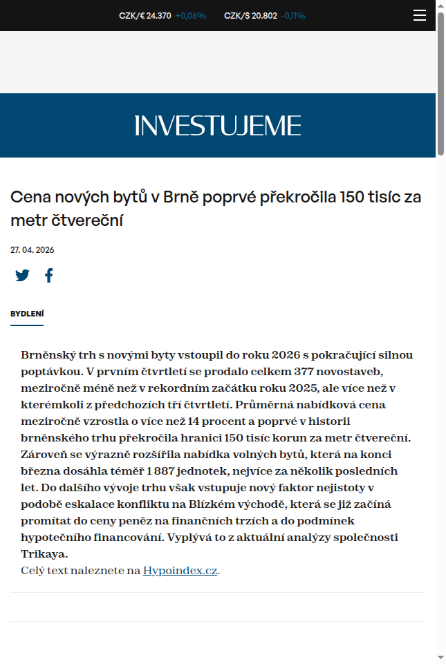 cena-novych-bytu-v-brne-poprve-prekrocila-150-tisic-za-metr-ctverecni