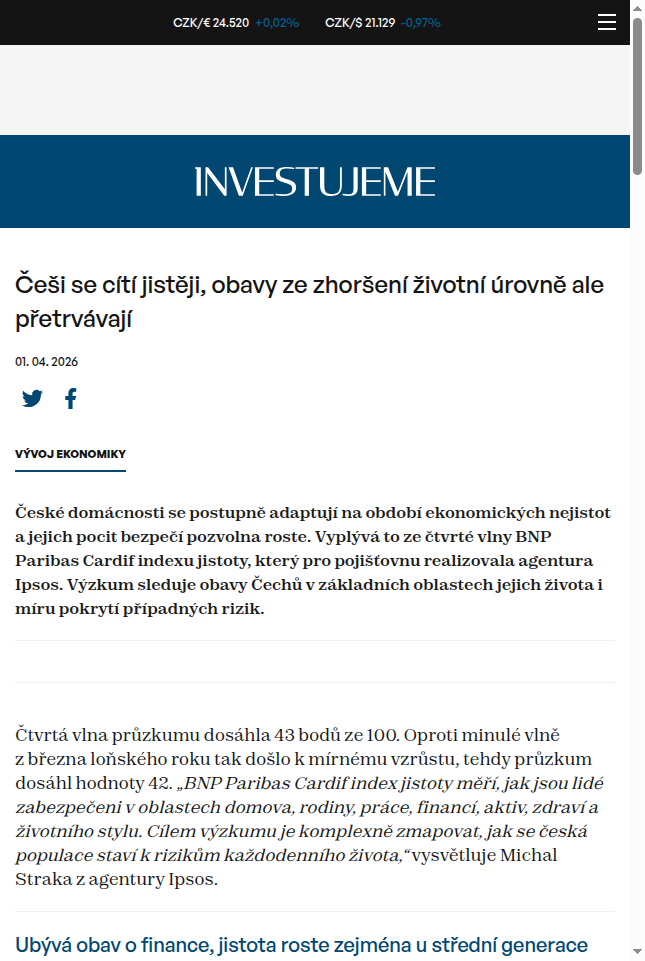 cesi-se-citi-jisteji-obavy-ze-zhorseni-zivotni-urovne-ale-pretrvavaji