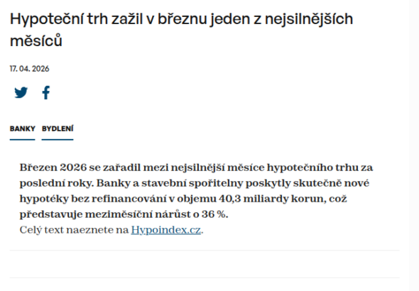 hypotecni-trh-zazil-v-breznu-jeden-z-nejsilnejsich-mesicu