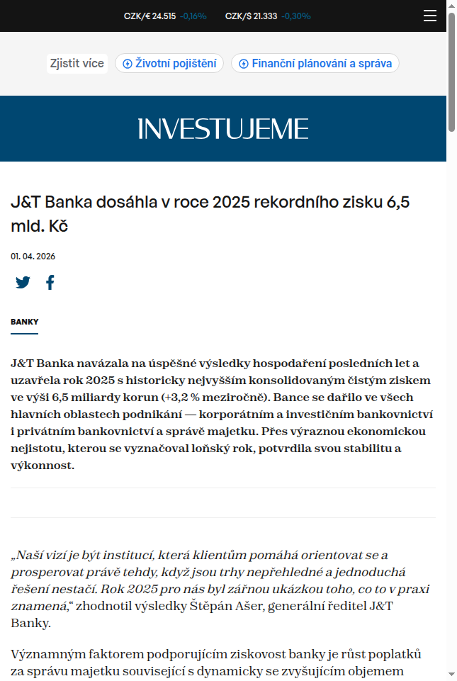 j-and-t-banka-dosahla-v-roce-2025-rekordniho-zisku-6-5-mld-kc