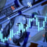 Us,Tarifs,,Dollar,And,Candlestick,Chart,Overlay,On,Banknotes,,Rising