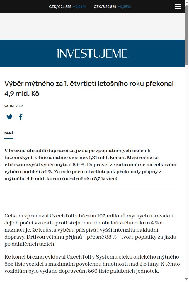 vyber-mytneho-za-1-ctvrtleti-letosniho-roku-prekonal-4-9-mld-kc