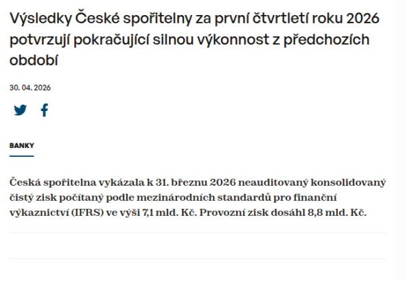 vysledky-ceske-sporitelny-za-prvni-ctvrtleti-roku-2026-potvrzuji-pokracujici-silnou-vykonnost-z-predchozich-obdobi