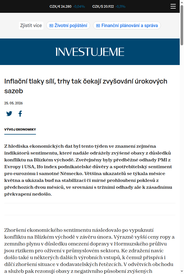 inflacni-tlaky-sili-trhy-tak-cekaji-zvysovani-urokovych-sazeb