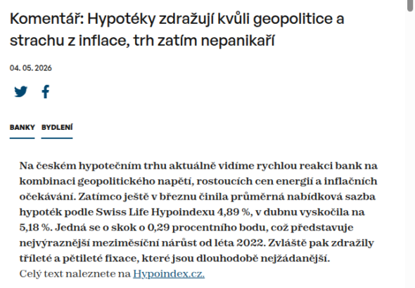 komentar-hypoteky-zdrazuji-kvuli-geopolitice-a-strachu-z-inflace-trh-zatim-nepanikari
