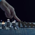 Economic,Collapse,Concept,,Hands,Stop,Domino,Crisis,Effect,,Financial,And