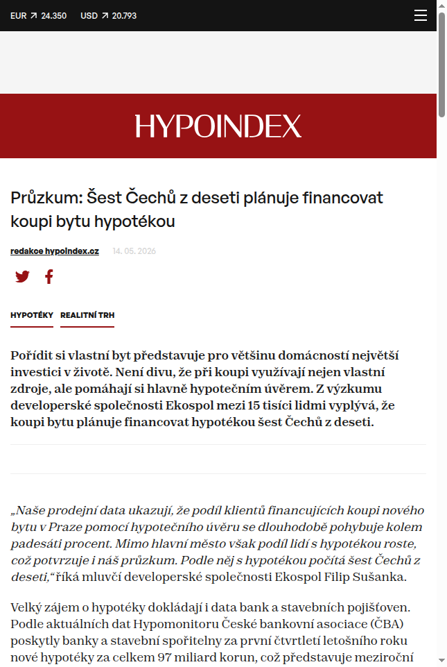 pruzkum-sest-cechu-z-deseti-planuje-financovat-koupi-bytu-hypotekou