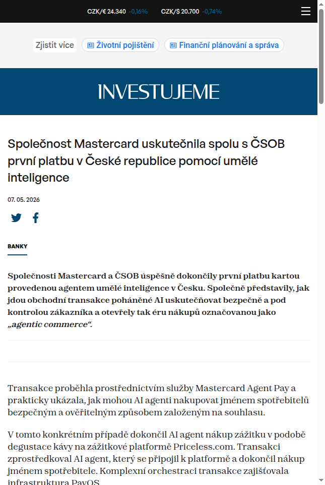 spolecnost-mastercard-uskutecnila-spolu-s-csob-prvni-platbu-v-ceske-republice-pomoci-umele-inteligence