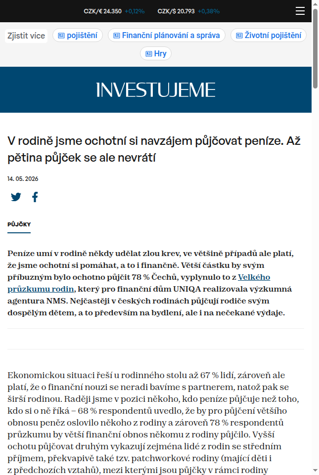 v-rodine-jsme-ochotni-si-navzajem-pujcovat-penize-az-petina-pujcek-se-ale-nevrati