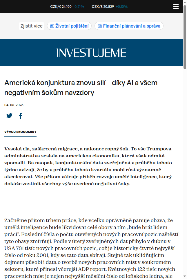 americka-konjunktura-znovu-sili-diky-ai-a-vsem-negativnim-sokum-navzdory