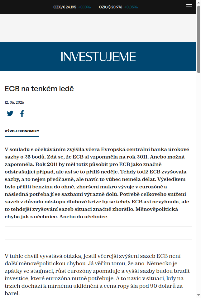 ecb-na-tenkem-lede