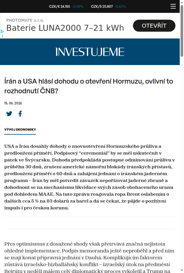iran-a-usa-hlasi-dohodu-o-otevreni-hormuzu-ovlivni-to-rozhodnuti-cnb