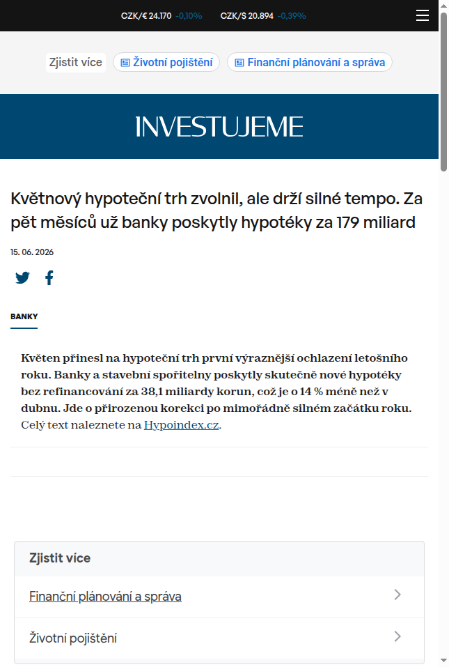kvetnovy-hypotecni-trh-zvolnil-ale-drzi-silne-tempo-za-pet-mesicu-uz-banky-poskytly-hypoteky-za-179-miliard