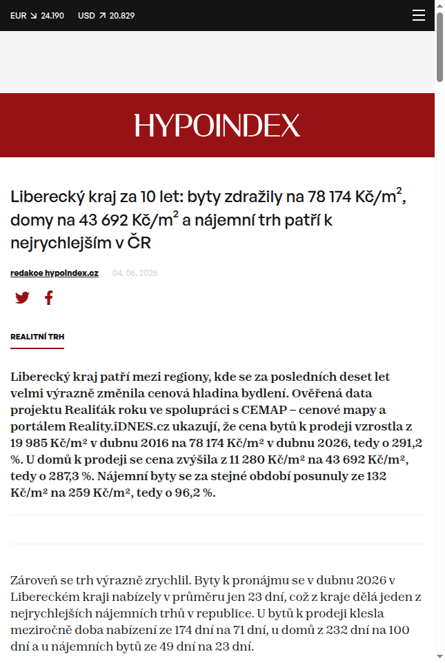 liberecky-kraj-za-10-let-byty-zdrazily-na-78-174-kc-m2-domy-na-43-692-kc-m2-a-najemni-trh-patri-k-nejrychlejsim-v-cr