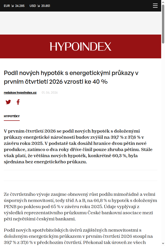 podil-novych-hypotek-s-energetickymi-prukazy-v-prvnim-ctvrtleti-2026-vzrostl-ke-40