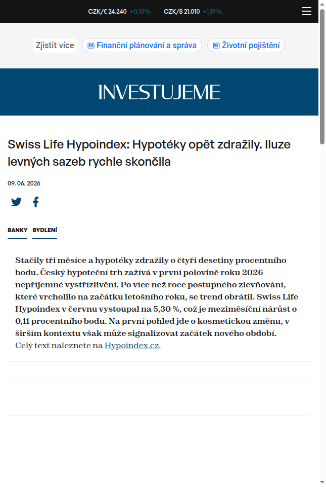 swiss-life-hypoindex-hypoteky-opet-zdrazily-iluze-levnych-sazeb-rychle-skoncila