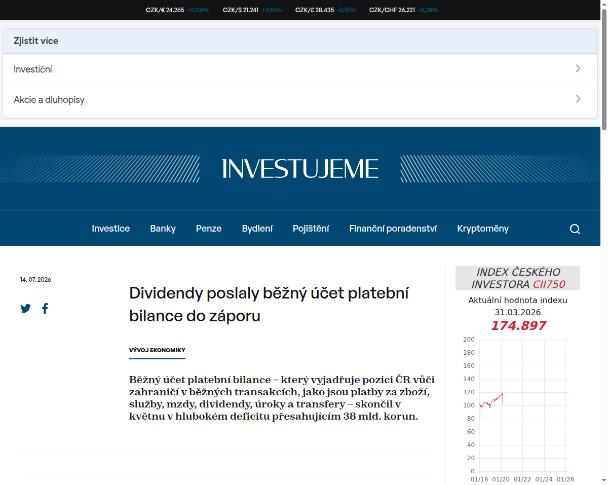 dividendy-poslaly-bezny-ucet-platebni-bilance-do-zaporu