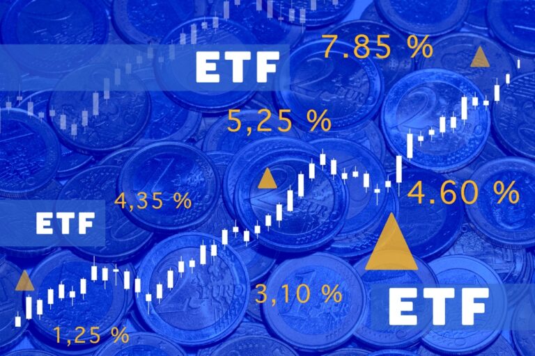 Etf,Investment,,Exchange-traded,Funds,,Rising,Stock,Market,Chart,,Euro,Coins