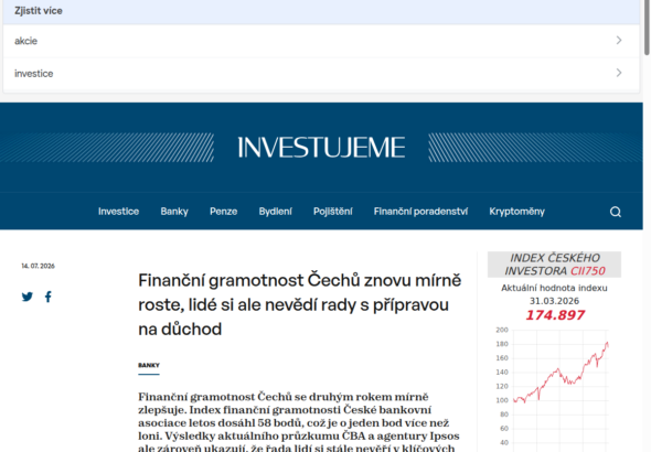 financni-gramotnost-cechu-znovu-mirne-roste-lide-si-ale-nevedi-rady-s-pripravou-na-duchod