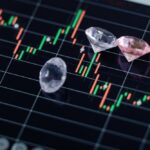 Diamonds,Natural,And,Artificial,On,Stock,Trading,Chart,Displaying,Market