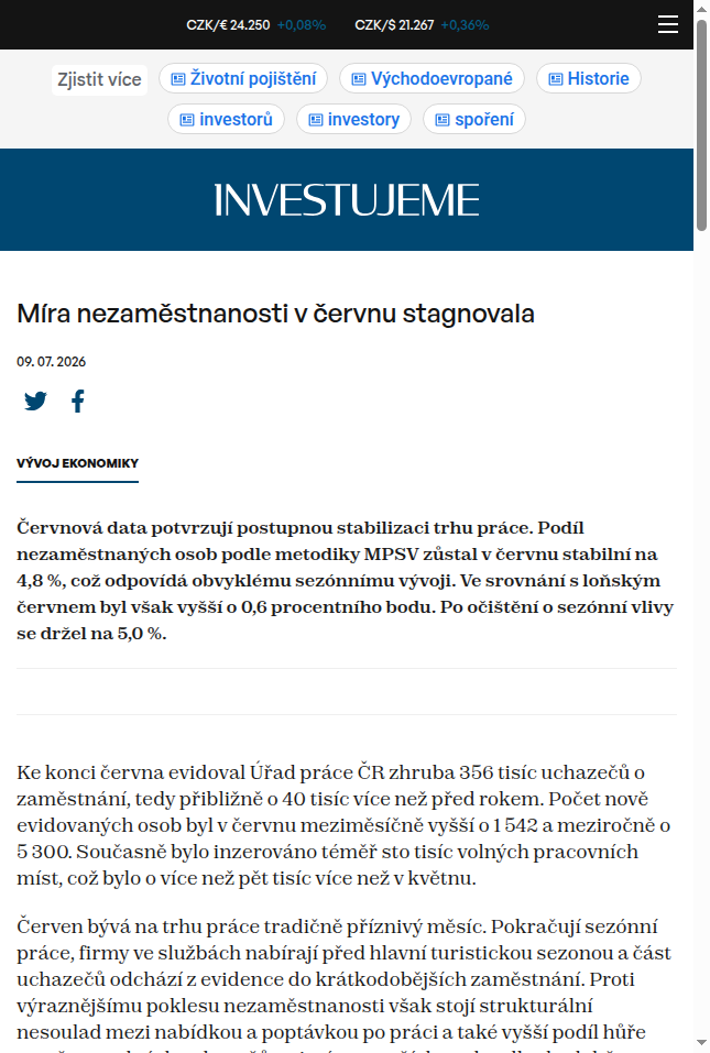 mira-nezamestnanosti-v-cervnu-stagnovala