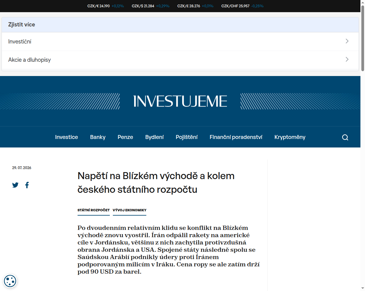 napeti-na-blizkem-vychode-a-kolem-ceskeho-statniho-rozpoctu