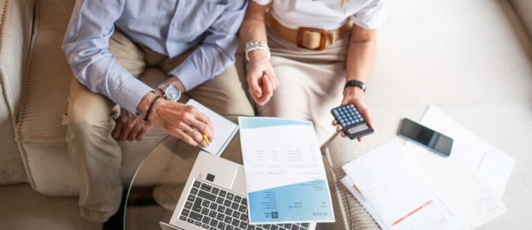Senior,Couple,Calculating,Expenses,And,Reviewing,Documents,For,Financial,Planning
