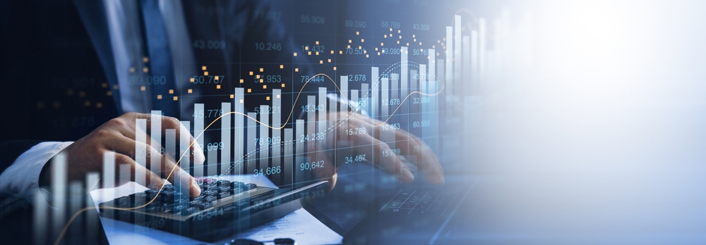 Financial,Business,Accounting,And,Banking.growing,Virtual,Hologram,Of,Statistics,,Graph
