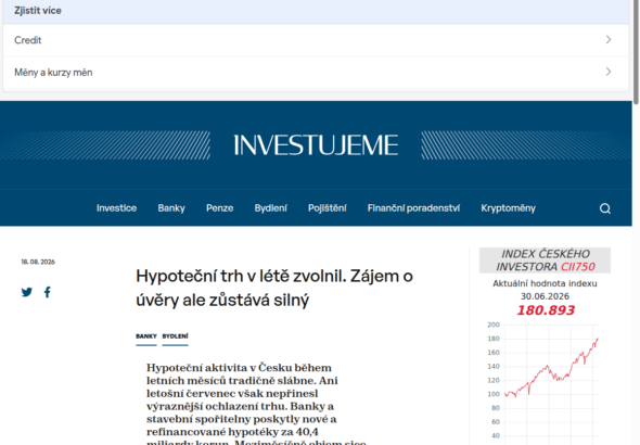 hypotecni-trh-v-lete-zvolnil-zajem-o-uvery-ale-zustava-silny