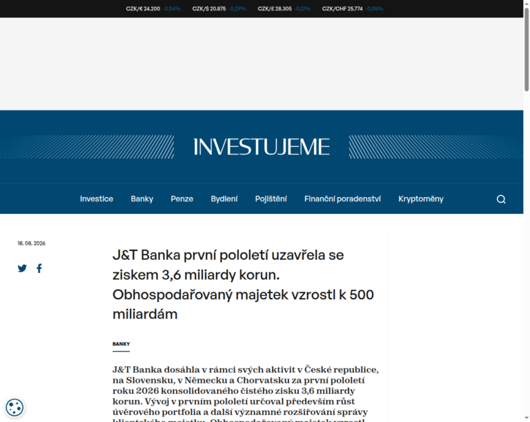 j-and-t-banka-prvni-pololeti-uzavrela-se-ziskem-3-6-miliardy-korun-obhospodarovany-majetek-vzrostl-k-500-miliardam