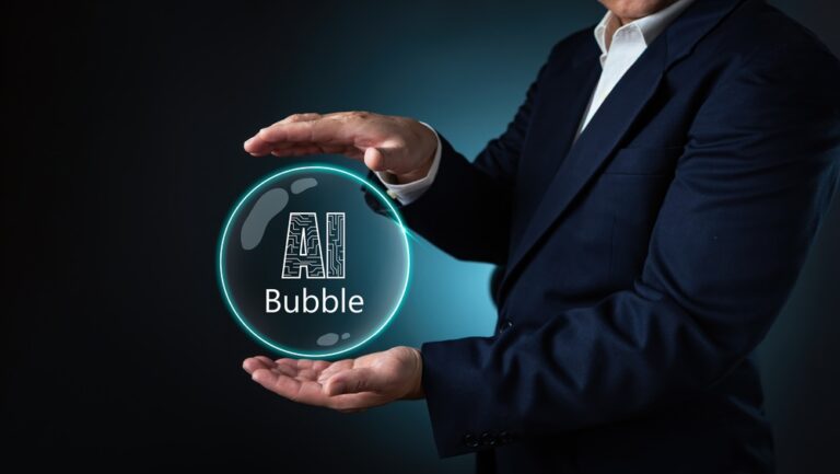 Businessman,Hands,Holding,Glowing,Ai,Bubble,Text,Icon.,Concept,Of