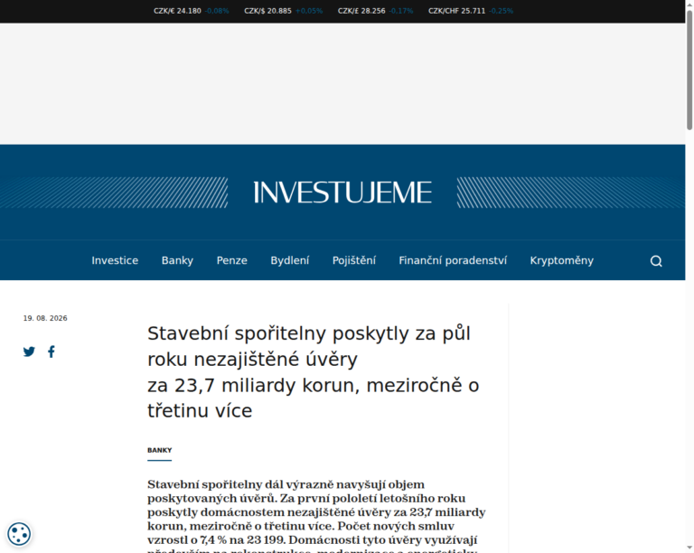 stavebni-sporitelny-poskytly-za-pul-roku-nezajistene-uvery-za-23-7-miliardy-korun-mezirocne-o-tretinu-vice